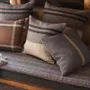 Comforters and pillows - BLACK HOUSE STRIPE Plaid, pillow covers and coverlet - LIBECO HOME