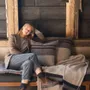Comforters and pillows - BLACK HOUSE STRIPE Plaid, pillow covers and coverlet - LIBECO HOME