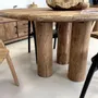 Tables Salle à Manger - Table à manger ronde en bois de teck recyclé - RONNY - HYDILE