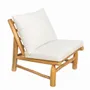 Fauteuils - Fauteuil extérieur en teck avec coussins déperlants et déhoussables - YAGO - HYDILE