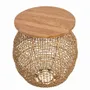 Autres tables - Table en corde et plateau en bois de teck - ANNIE - HYDILE
