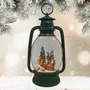 Other Christmas decorations - Christmas LED Lantern Snow Globe – Santa Sleigh & Reindeer Scene (Warm White LED) – Timer & DC Option - BLUE STAR B.V.