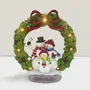 Other Christmas decorations - Christmas LED Wreath Scene – Snowman Family with Warm White Lights - BLUE STAR B.V.