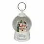 Other Christmas decorations - Christmas LED Snow Lantern – Snowman Family Scene (White “Merry Christmas” Design) – Warm White LED – Timer & DC Option - BLUE STAR B.V.