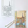 Cadeaux - Affiche à Peindre A4 – Vue sur Paris (beaux-arts) | kit n’ kif ® - ATELIER MANDALA