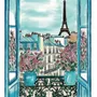 Cadeaux - Affiche à Peindre A4 – Vue sur Paris (beaux-arts) | kit n’ kif ® - ATELIER MANDALA