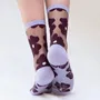 Cadeaux - Murano Violette 36-38 : chaussettes transparentes à fleurs - ATELIER ST EUSTACHE