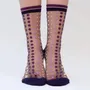 Cadeaux - Vetrata Violette 36-38 : chaussettes transparentes à pois colorés - ATELIER ST EUSTACHE