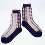 Cadeaux - Vetrata Violette 36-38 : chaussettes transparentes à pois colorés - ATELIER ST EUSTACHE