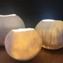 Céramique - Lampe à poser Luna et Chrysalis - ATELIER SUR LA RIVIERE - SYLVAIN FEZZOLI