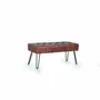 Benches - Leather bench and metal legs - GINER Y COLOMER