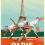 Poster - DOZ poster - Paris Olympic Games 1924 - 2024 - Eiffel Tower - LA MAISON JOSÉPHINE