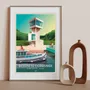 Affiches - Affiche DOZ Ecluse Le Corbusier de Kembs-Niffer - LA MAISON JOSÉPHINE
