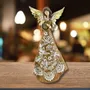 Crèches et santons - Figurine d’Ange de Noël – Harpe – Aspect Sculpté Rustique - BLUE STAR B.V.
