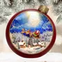 Autres décorations de Noël - Boule à Neige LED Ornement de Noël – Traîneau du Père Noël au-dessus du Village Hivernal (LED Blanc Chaud & Musique) – Option DC - BLUE STAR B.V.