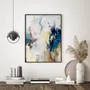 Tableaux - Série de peintures abstraites faites à la main en bleu et or « Flow » - MATISS ART STUDIO