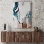 Tableaux - Série de peintures abstraites faites à la main en bleu et or « Flow » - MATISS ART STUDIO