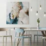 Paintings - Abstract handmade original series of paintings in blue gold "Sobriety" - MATISS ART STUDIO