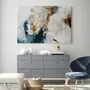 Paintings - Series of handmade abstract paintings in blue gold "Avalacnhe" - MATISS ART STUDIO