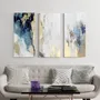 Paintings - Series of handmade abstract paintings in blue gold "Avalacnhe" - MATISS ART STUDIO