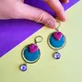 Apparel - POPAYAN earrings (cabochon collection) - UN CHAT QU'A SA PUCE