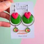 Apparel - POPAYAN earrings (cabochon collection) - UN CHAT QU'A SA PUCE