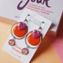 Apparel - POPAYAN earrings (cabochon collection) - UN CHAT QU'A SA PUCE