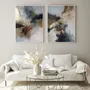 Paintings - Handmade abstract paintings series in gray brown « Rime » - MATISS ART STUDIO