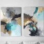 Paintings - Handmade abstract paintings series in gray brown « Rime » - MATISS ART STUDIO