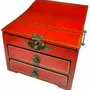 Decorative objects - Red Lacquered Jewelry Box - GALERIE D'ORIENT