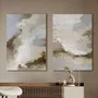 Office design and planning - Handmade abstract paintings textured series « Fjord » - MATISS ART STUDIO