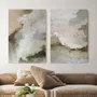 Office design and planning - Handmade abstract paintings textured series « Fjord » - MATISS ART STUDIO