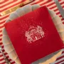 Napkins - RED GINGERBREAD HOUSE - FRANÇOISE PAVIOT