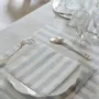 Napkins - BLUE GRAY STRIPE - FRANÇOISE PAVIOT