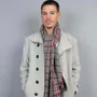 Scarves - REMI grey cotton scarf - MONSIEUR CHARLI