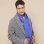 Scarves - DESIRE blue wool scarf - MONSIEUR CHARLI