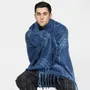 Throw blankets - TITOUAN blue acrylic plaid - MONSIEUR CHARLI