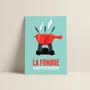 Poster - Poster La Fondue : Bleu - COSYNÉVÉ - MOUNTAIN POSTERS