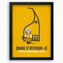Affiches - Affiche encadrée "Quand Te Reverrai-Je" (Jaune) - COSYNÉVÉ - MOUNTAIN POSTERS