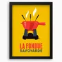 Poster - Framed poster La Fondue : Jaune - COSYNÉVÉ - MOUNTAIN POSTERS