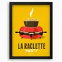 Affiches - Affiche encadrée La Raclette : Jaune - COSYNÉVÉ - MOUNTAIN POSTERS