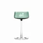Glass - VidaMalachit colored champagne glass with logo - 1 piece 230 ml - PEKALLA CRISTAL GLASS