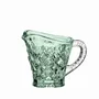 Crystal ware - Malachit crystal set sugar bowl - creamer and tray - 3 pieces - PEKALLA CRISTAL GLASS