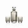 Crystal ware - Linea Mokka Set Decanter + Crystal Whiskey Glasses - 2 pieces - PEKALLA CRISTAL GLASS