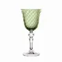 Glass - Gratia Olive Crystal Wine Glasses - 6 Pieces 170ml - PEKALLA CRISTAL GLASS