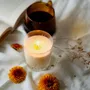 Candlesticks and candle holders - Crystal scented soy candle with a wooden lid and engraving - PEKALLA CRISTAL GLASS