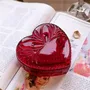 Crystal ware - Rubin crystal HEART jewelry box with name - PEKALLA CRISTAL GLASS