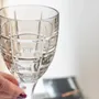 Crystal ware - Vaso II Modern Mokka Crystal Wine Glasses with Initials - 2 pieces 300 ml - PEKALLA CRISTAL GLASS