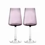 Crystal ware - Vida Slate Colored Wine Glasses with Bride and Groom's Names - 2 Pieces 400ml - PEKALLA CRISTAL GLASS