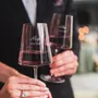 Crystal ware - Vida Slate Colored Wine Glasses with Bride and Groom's Names - 2 Pieces 400ml - PEKALLA CRISTAL GLASS